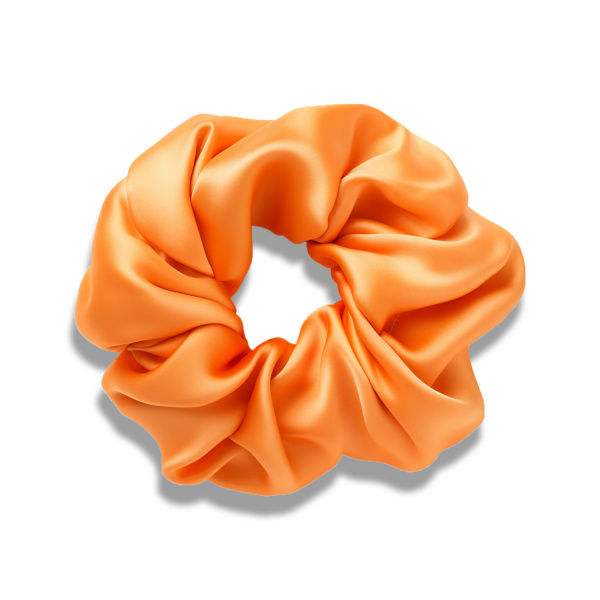 Levně Pilō Pilō | Silk Hair Ties - Pop of Orange hedvábná gumička do vlasů - velikost Large, 1 ks v balení 1 ks