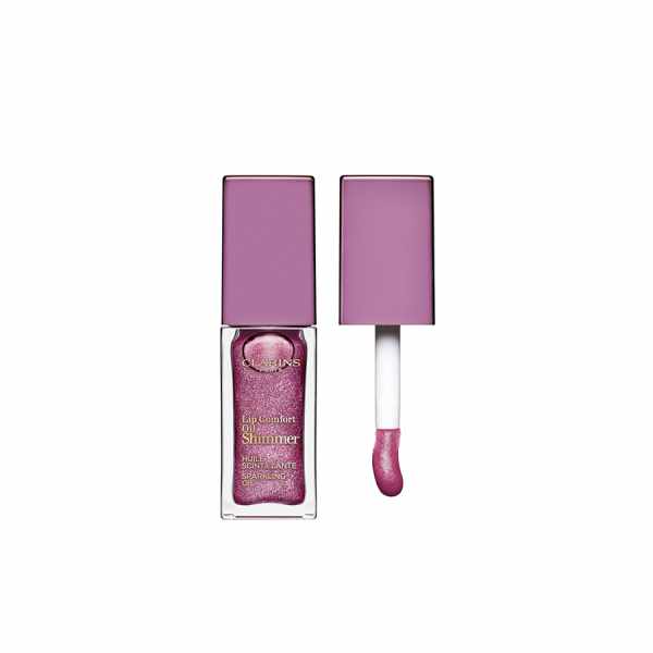 Levně Clarins Lip Comfort Oil Shimmer olej na rty s vícerozměrným leskem - 02 - Purple Rain 7 ml