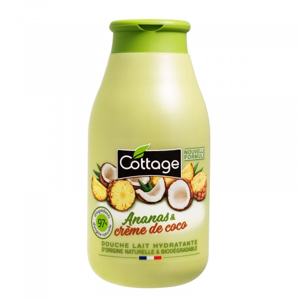 Cottage Moisturizing Shower Milk - Pineapple & Coconut cream sprchové mléko 97% přírodní 250 ml