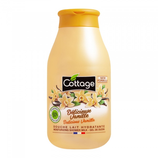 Cottage Moisturizing Shower Milk - Delicious Vanilla sprchové mléko 97% přírodní 250 ml