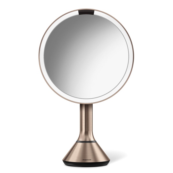 Levně Simplehuman Sensor Mirror kosmetické zrcátko Sensor Touch, DUAL LED osvětlení, 5x, dobíjecí, Rose Gold 1320 g