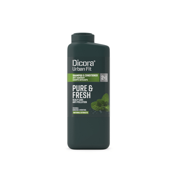 Levně Dicora Shampoo 2IN1 Pure & Fresh šampon a kondicionér 2 v 1 pro zdravé vlasy bez lupů 400 ml