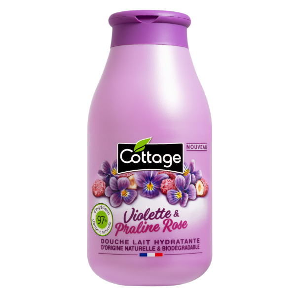 Cottage Moisturizing Shower Milk - Violet & Pink Praline sprchové mléko 97% přírodní 250 ml