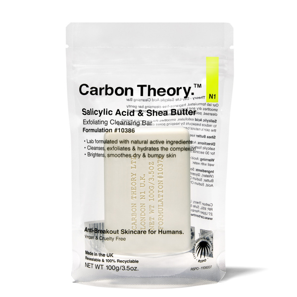 Levně Carbon Theory Salicylic Acid Exfoliating Cleansing Bar mýdlo 100 g