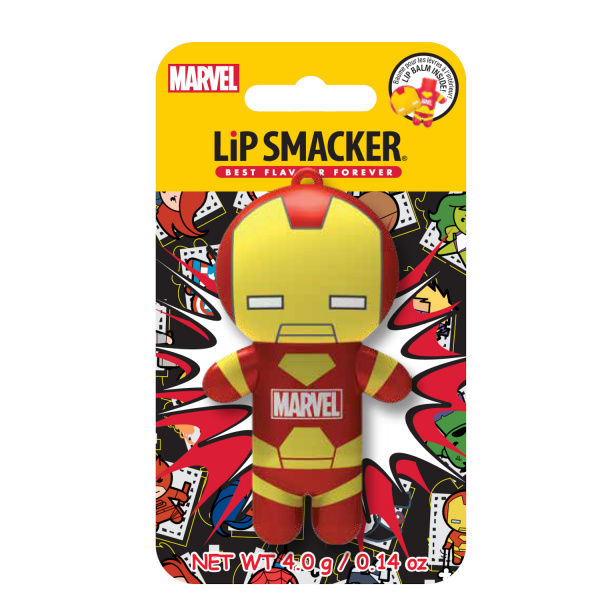 Lip Smacker Marvel Super Hero Lip Balm - Iron Man balzám na rty a klíčenka 4 g