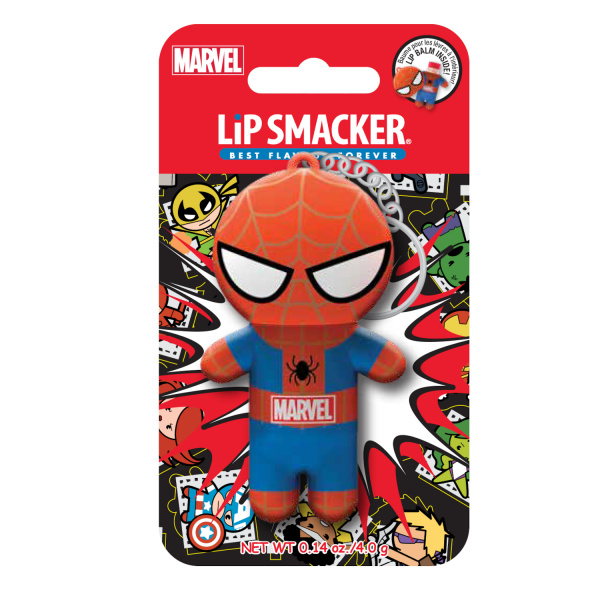 Lip Smacker Marvel Super Hero Lip Balm - Spiderman balzám na rty a klíčenka 4 g