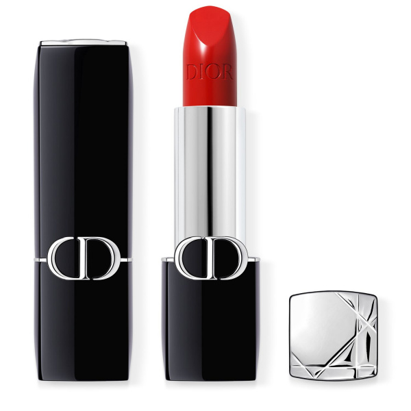 Levně Dior Rouge Dior Satin dlouhotrvající rtěnka - hydratační květinová péče o rty - 080 Red Smile 3,5 g