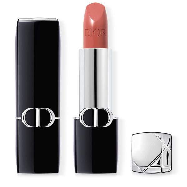 Levně Dior Rouge Dior Satin dlouhotrvající rtěnka - hydratační květinová péče o rty - 100 Nude Look 3,5 g
