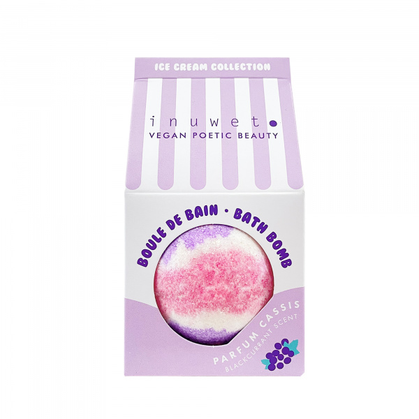 Inuwet Šumivá bomba do koupele Icecream Blackcurrant - fotografie 1